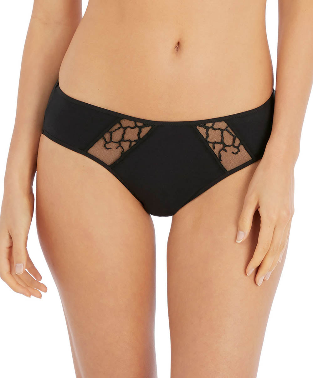 Slip coton Wacoal Lisse noir WE145005-BLK