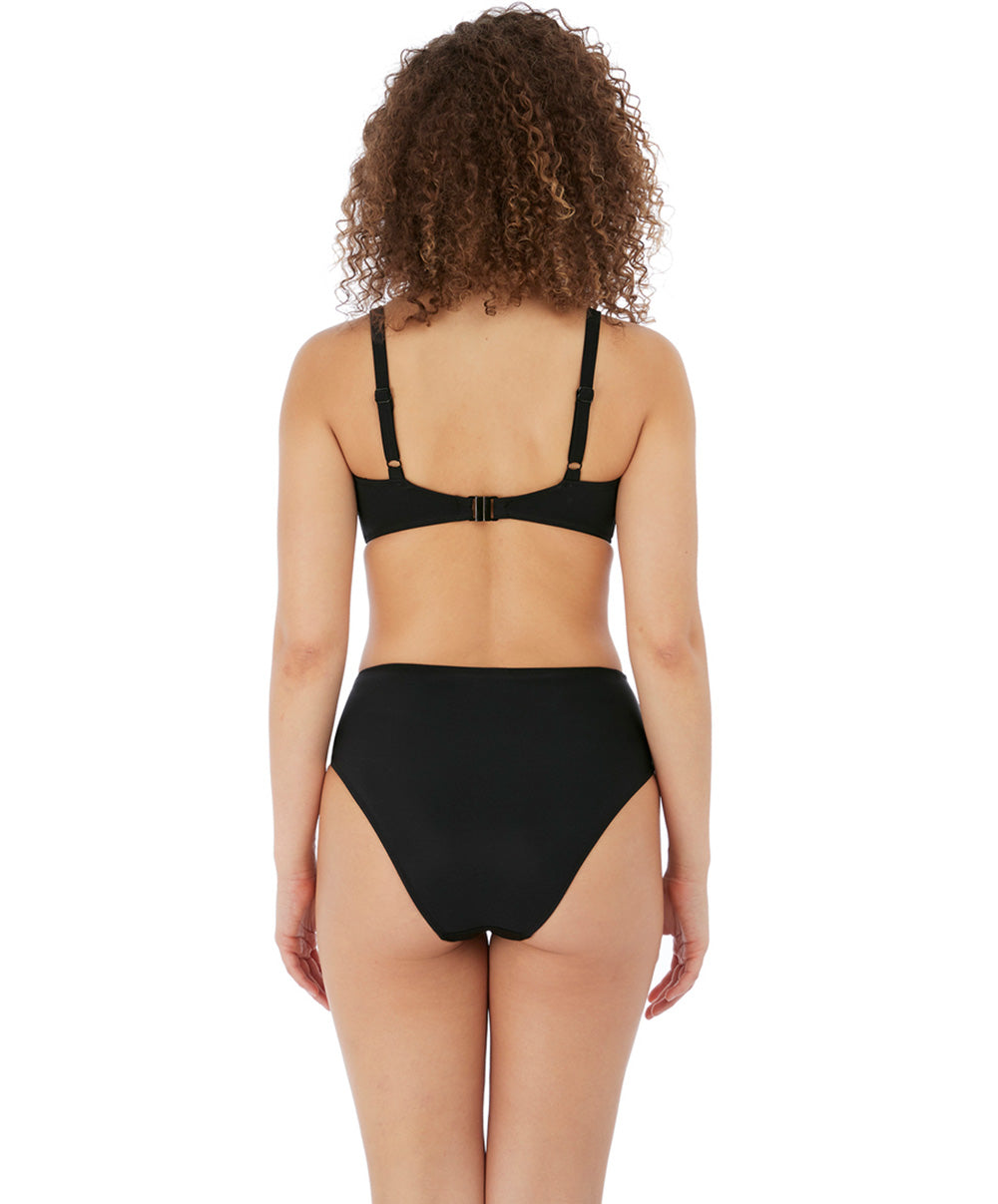 Slip de bain bikini taille haute Coco Wave noir Freya swim AS7005-BLK
