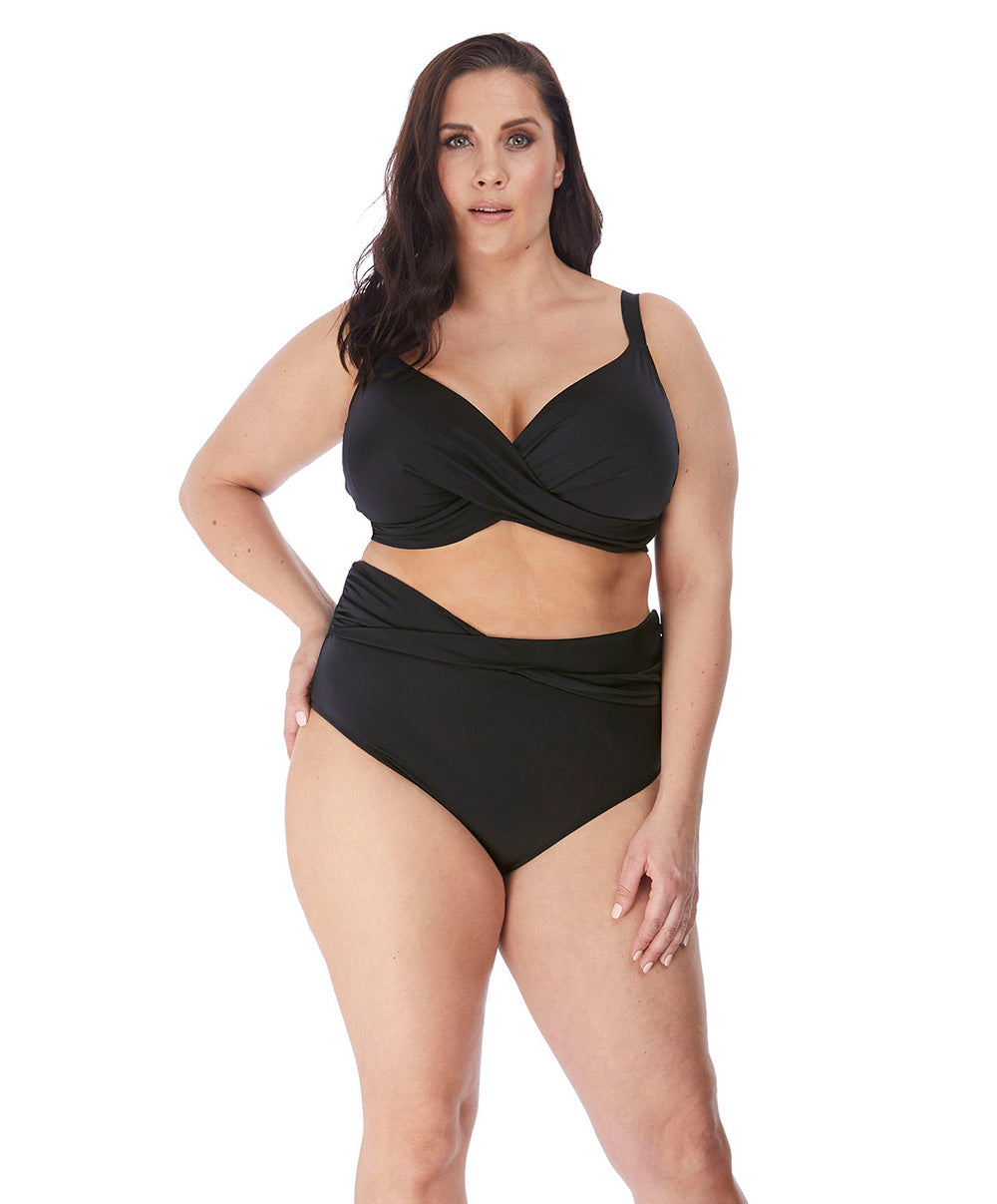 Slip de bain grande taille Elomi swim Magnetic noir ES7196-BLK