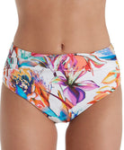 Slip de bain plissé taille haute Fantasie swim Paradise Bay Multicolore FS6480-MUI face