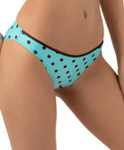 Slip de bain échancré La Pois Toujours acqua brun Antigel Bain EBA0722-PA