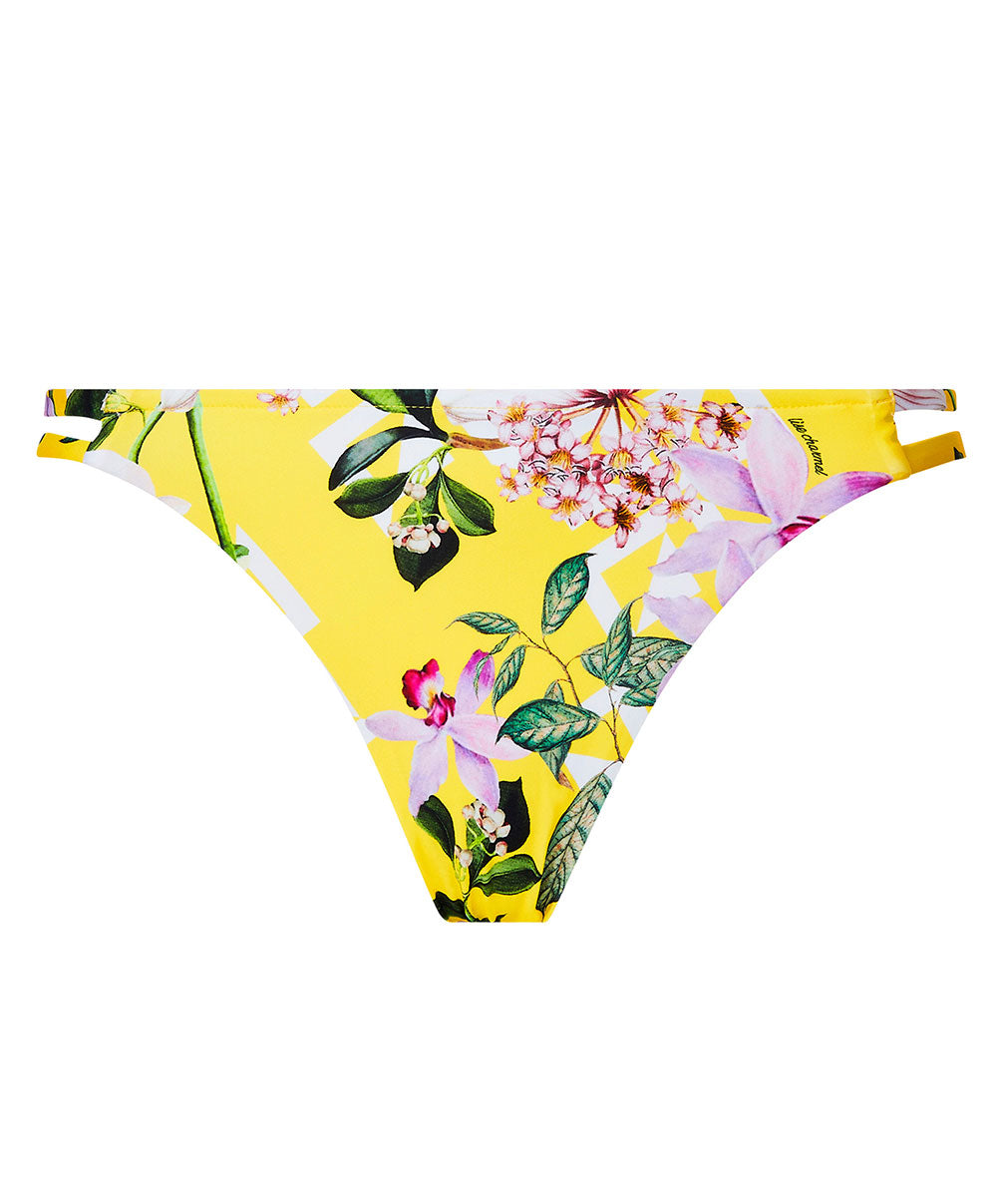 Slip de bain taille basse Lise Charmel bain Jardin Délice soleil jaune ABB0478-SD