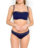 Slip de bain taille basse Lise Charmel bain Ajourage Couture bleu crystal ABA0415-BS