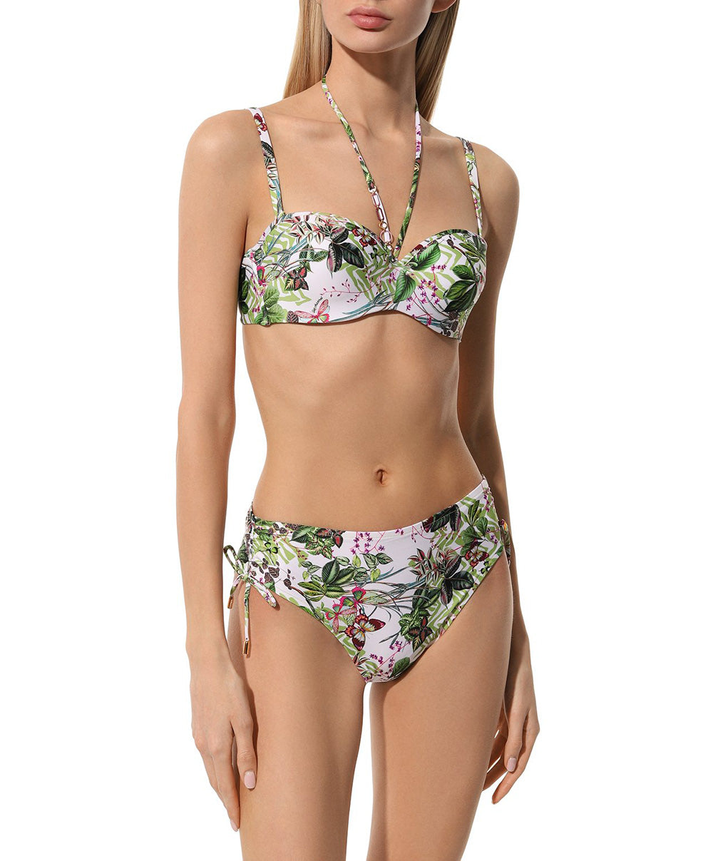 Slip de bain taille mi-haute échancrure ajustable Lise Charmel bain Envolée Tropicale lumière  ABB0673-LT