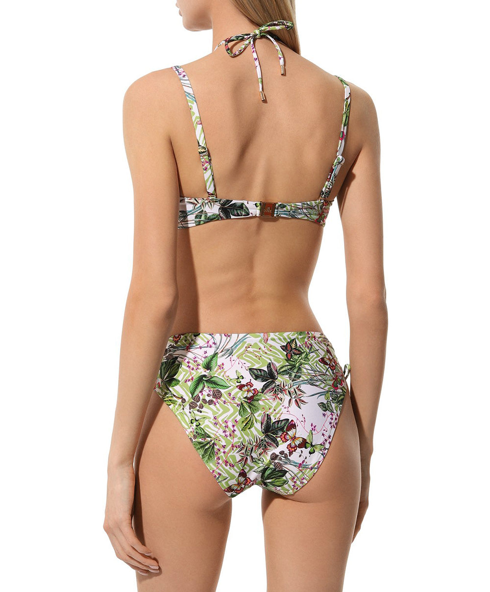 Slip de bain taille mi-haute échancrure ajustable Lise Charmel bain Envolée Tropicale lumière  ABB0673-LT