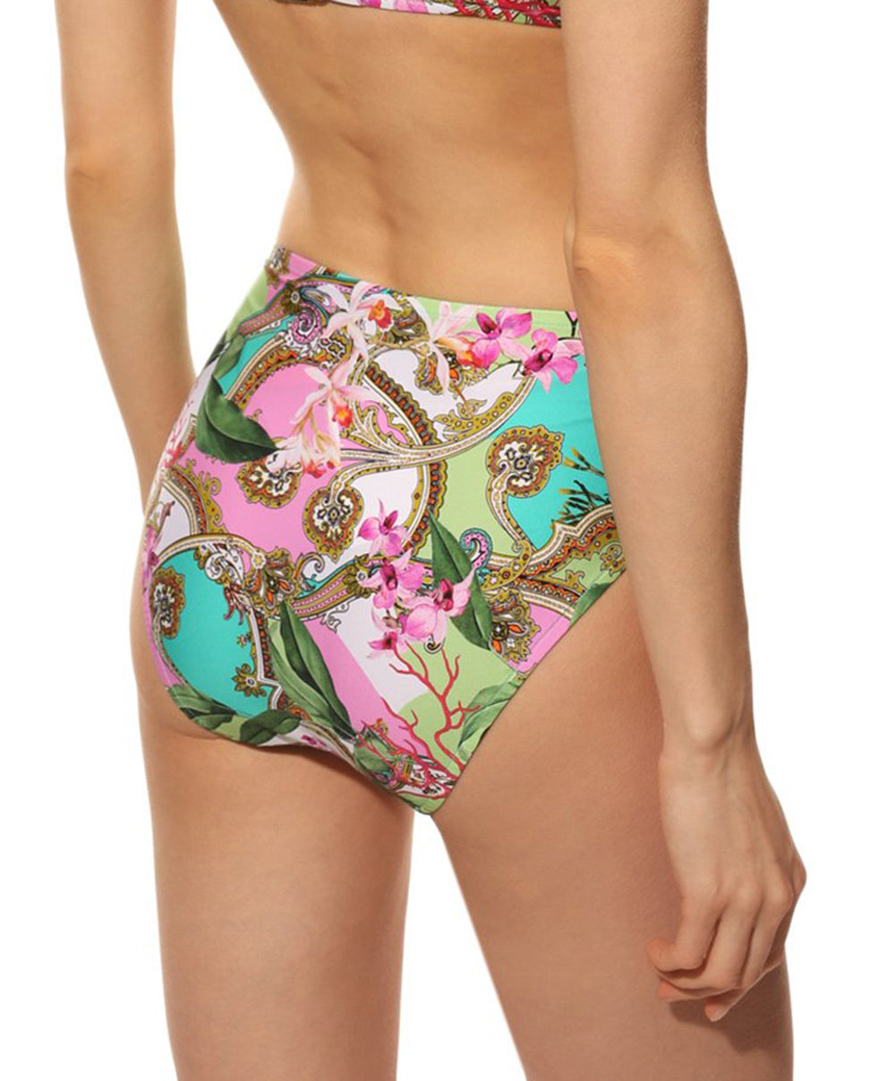 Slip de bain taille mi-haute échancrure ajustable Lise Charmel bain Splendeur Orchidée pink ABB0653-PO