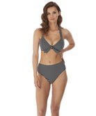Slip de bain taille haute coupe échancrée Freya swim Beach Hut noir AS6795-BLK face