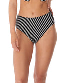 Slip de bain taille haute coupe échancrée Freya swim Beach Hut noir AS6795-BLK face