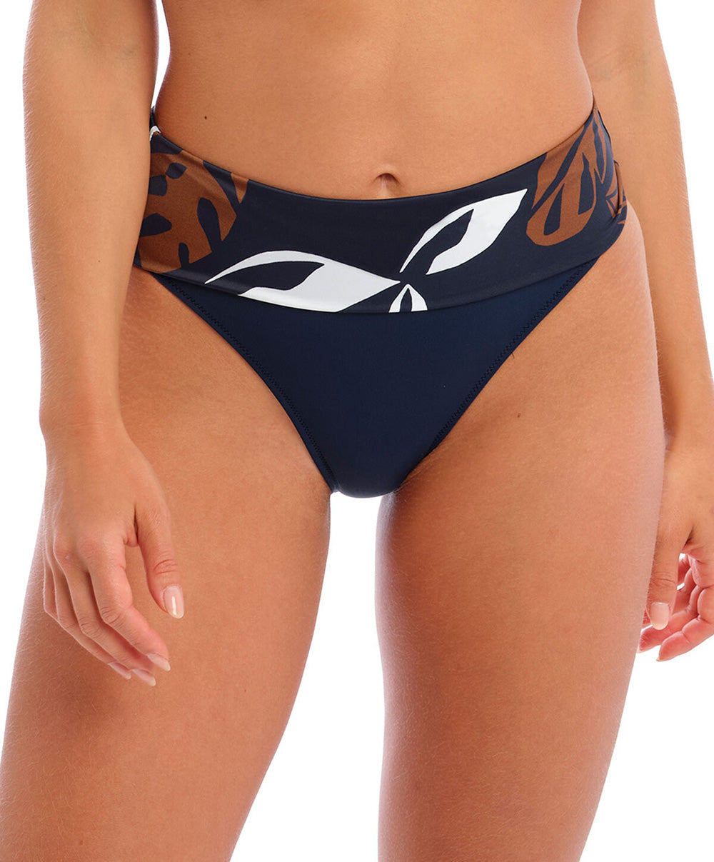 Slip de bain taille haute mi-couvrant Fantasie swim Lake Orta french navy FS503377-FRY