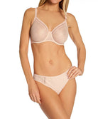 Slip en dentelle dos opaque Simone Pérèle Comète sable rosé 12S720-772