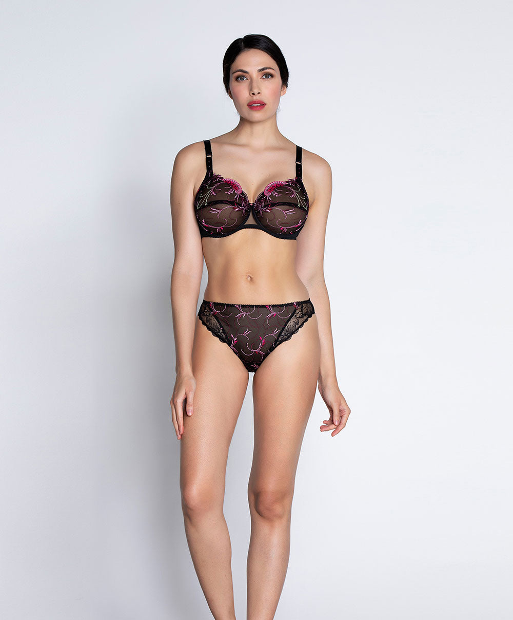 Slip "Fantaisie" Lise Charmel Floraison Passion safran rose ACH0286-SR