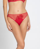 Slip dos opaque "Fantaisie" Lise Charmel Glamour Couture rouge ACH0207-GD