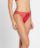 Slip dos opaque "Fantaisie" Lise Charmel Glamour Couture rouge ACH0207-GD
