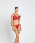 Slip dos opaque "Fantaisie" Lise Charmel Glamour Couture rouge ACH0207-GD