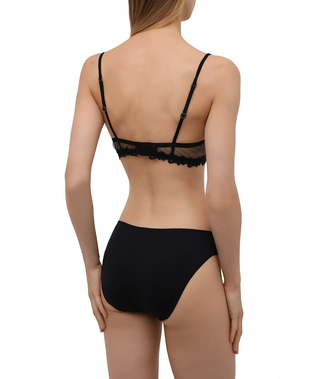 Slip dos opaque Lise Charmel Sublime en Dentelle noir ACH0213-NO