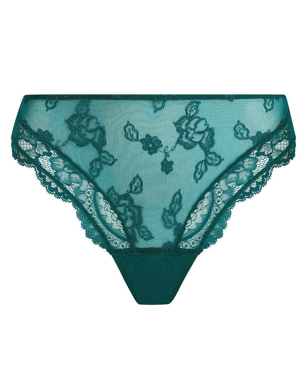 Slip dos opaque Lise Charmel Sublime en Dentelle vert princesse ACH0213-VP