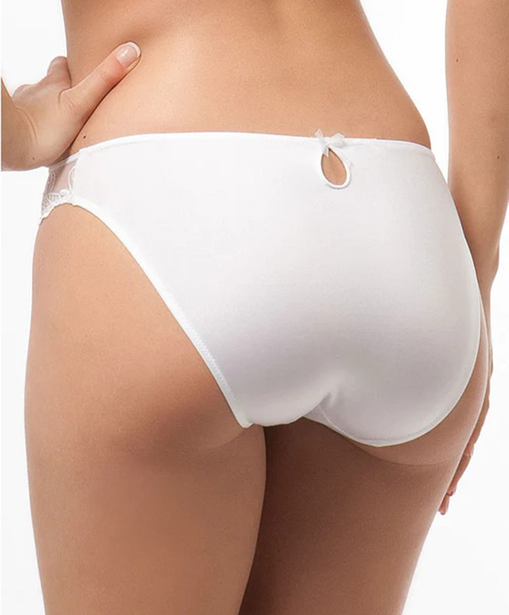 Slip grande taille "Fantaisie" Lise Charmel Dressing Floral blanc BCC0288-BL