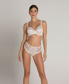 Slip haut dos opaque Lise Charmel Source Beauté ecru nacre ACH0372-EN