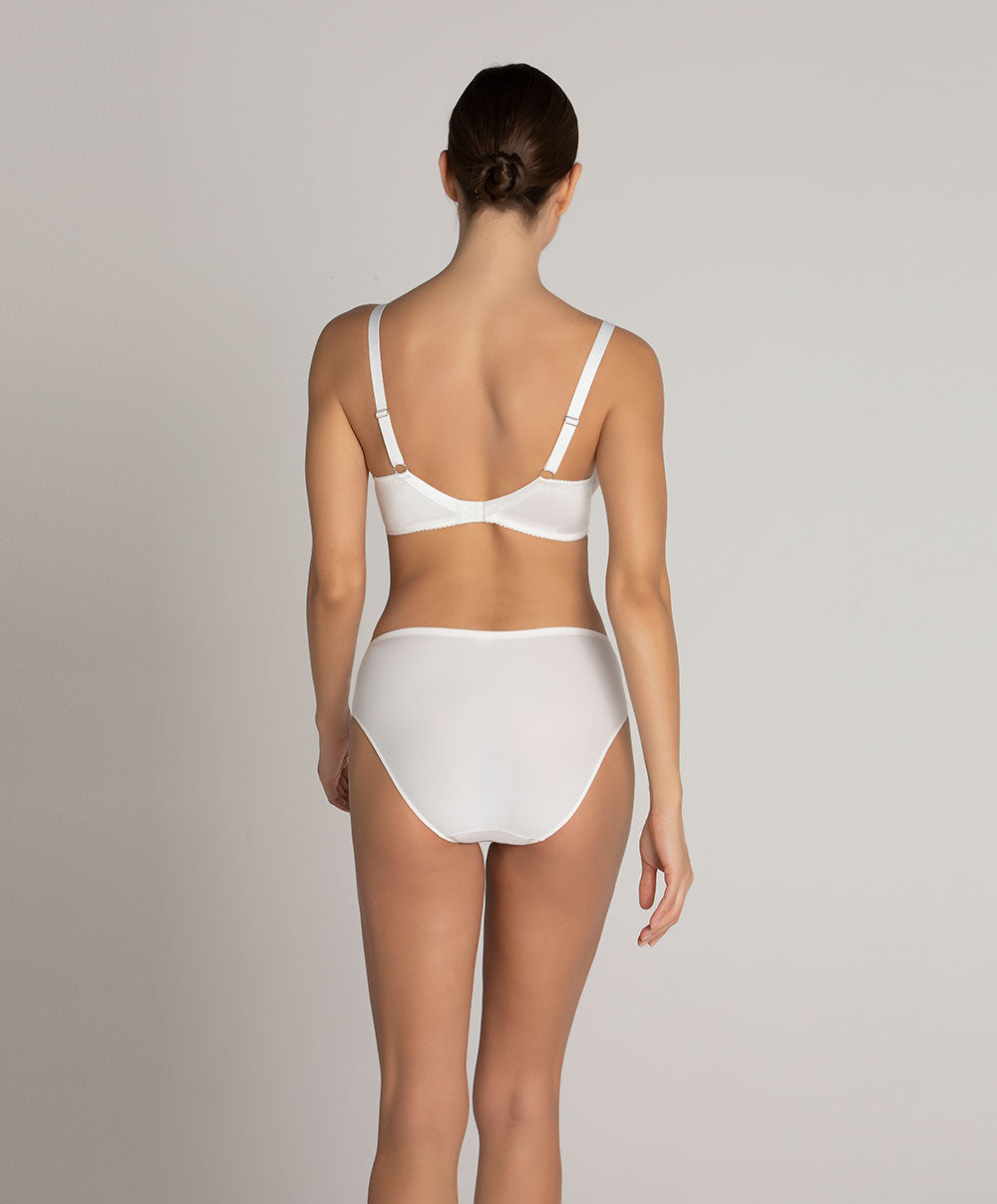 Slip haut dos opaque Lise Charmel Source Beauté ecru nacre ACH0372-EN