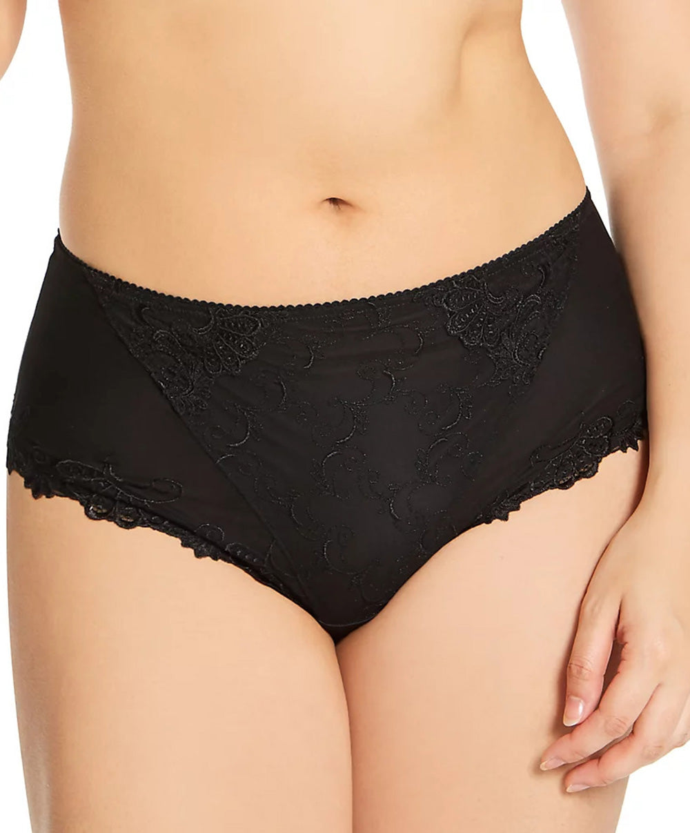 Slip haut grande taille Lise Charmel Dressing Floral noir BCC0388-NO