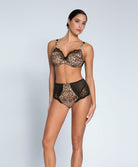 Slip haut grande taille imprimé panthère Lise Charmel Fauve Amour ambre panthère BCH1379-AP