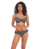 Slip italien de bain à volants Check In monochrome Freya swim AS201984-MOM