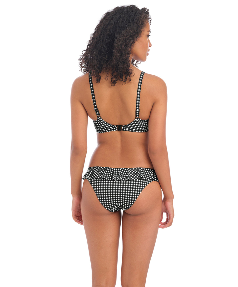 Slip italien de bain à volants Check In monochrome Freya swim AS201984-MOM