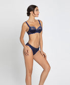 Slip italien en soie Lise Charmel Splendeur Soie bermudes bleu ACC0780-BS