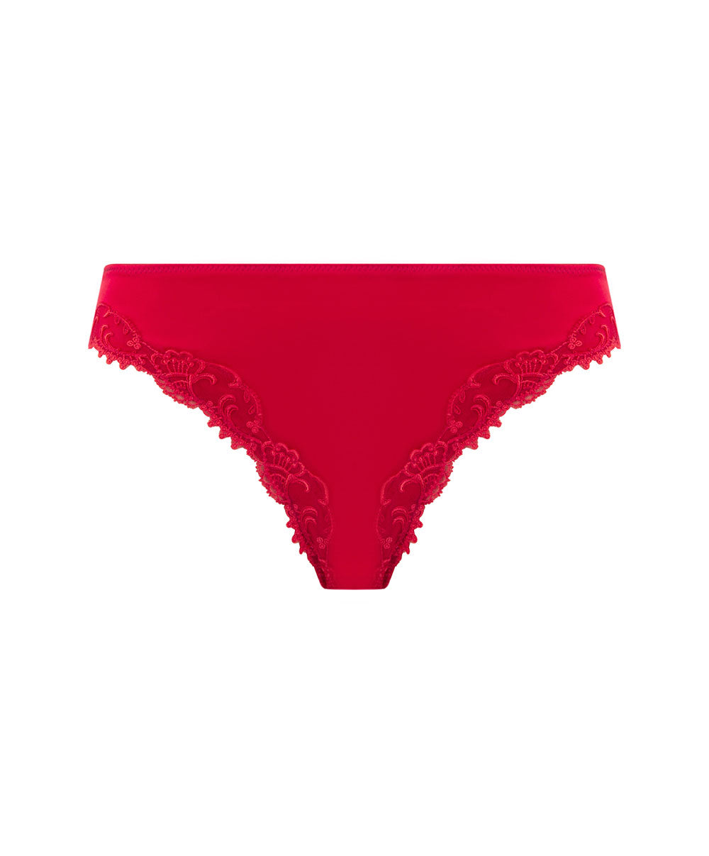 Slip italien en soie Lise Charmel Splendeur soie rouge ACC0780-RS 