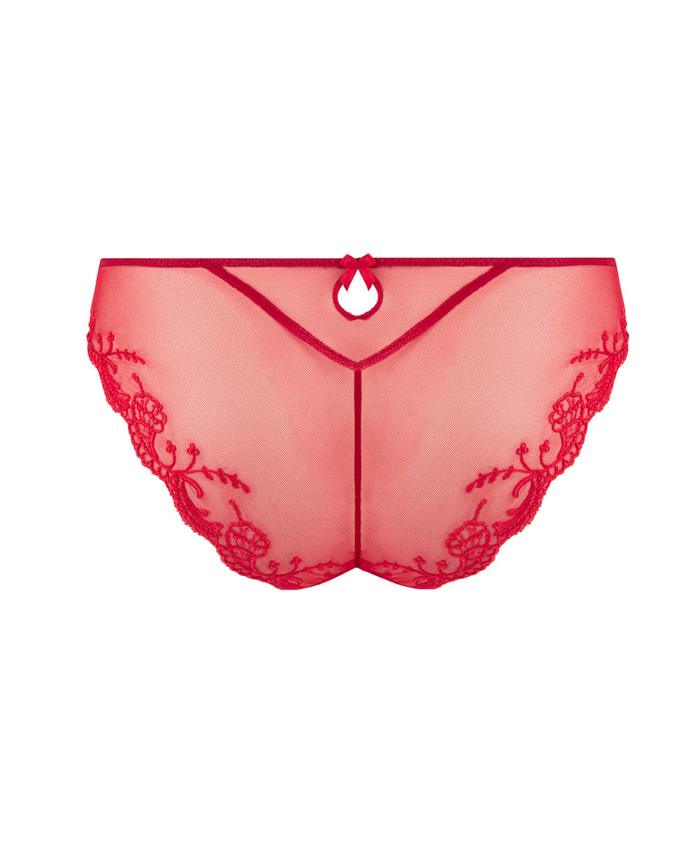 Slip italien en soie Lise Charmel Splendeur soie rouge ACC0780-RS 