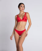 Slip italien en soie Lise Charmel Splendeur soie rouge ACC0780-RS 