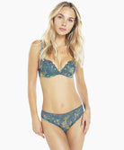 Slip séduction Lise Charmel Écrin nature pastel bleu paon ACG0729-EP