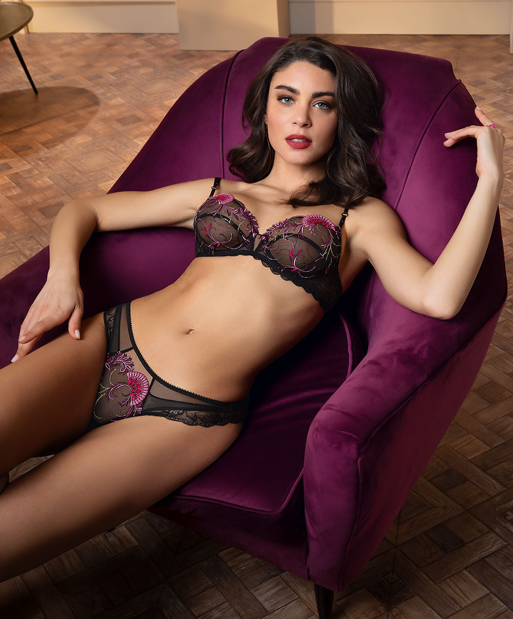 Slip "Séduction" Lise Charmel Floraison Passion safran rose ACH0786-SR