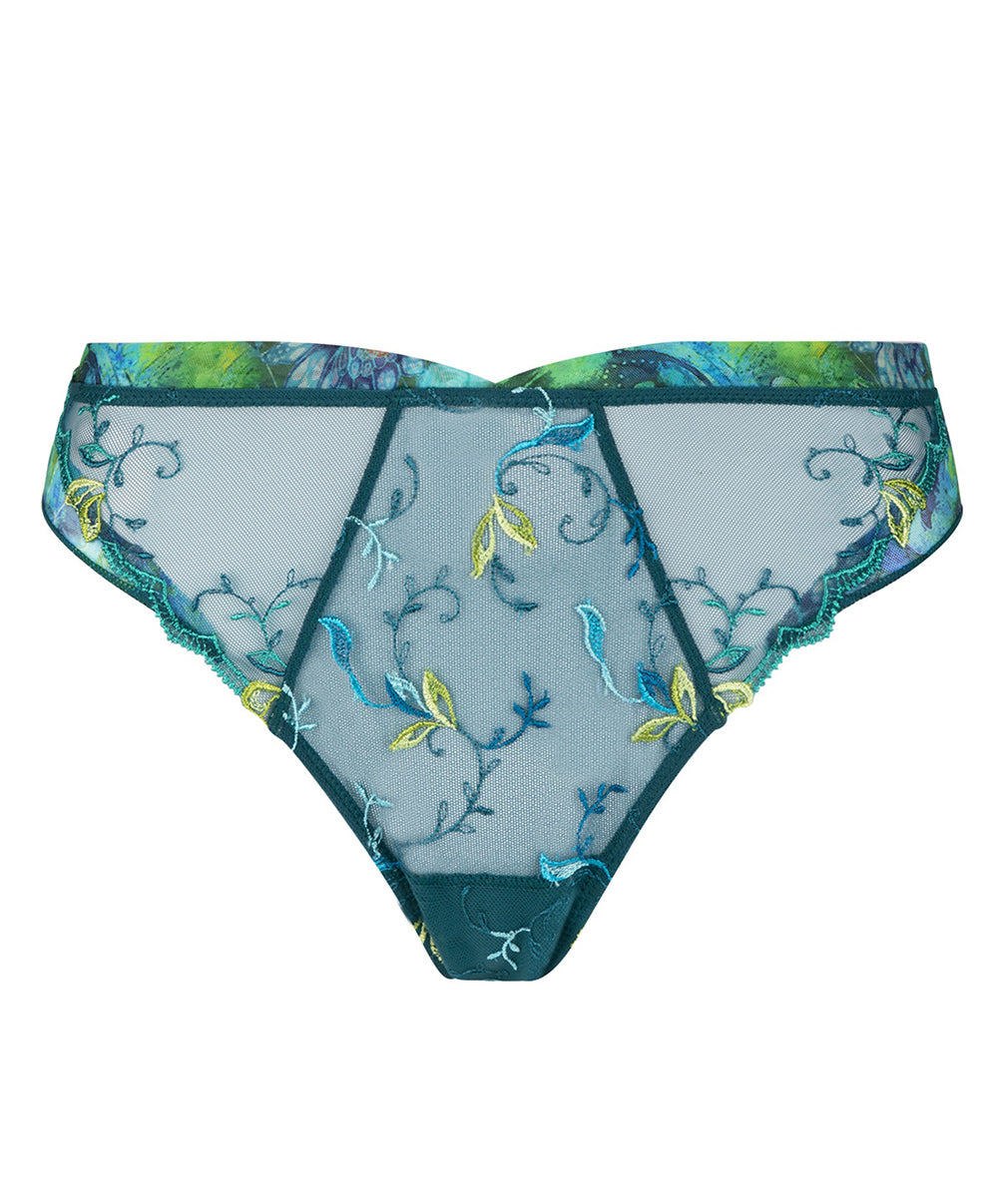 Slip "Séduction" Lise Charmel Grâce Aquatique floral aqua ACH0793-FA