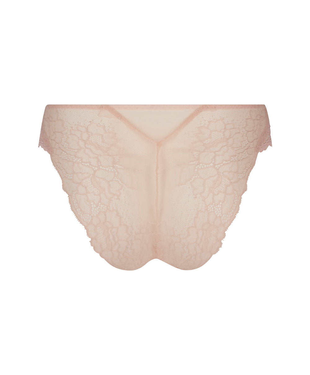 Culotte italienne Lise Charmel Sublime en Dentelle rose poudre ACH0713-OS