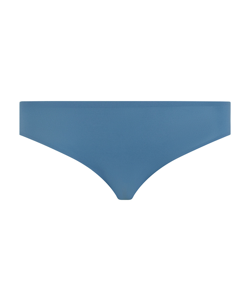 Slip taille basse denim Chantelle Soft Stretch bleu jeans C26430-00C