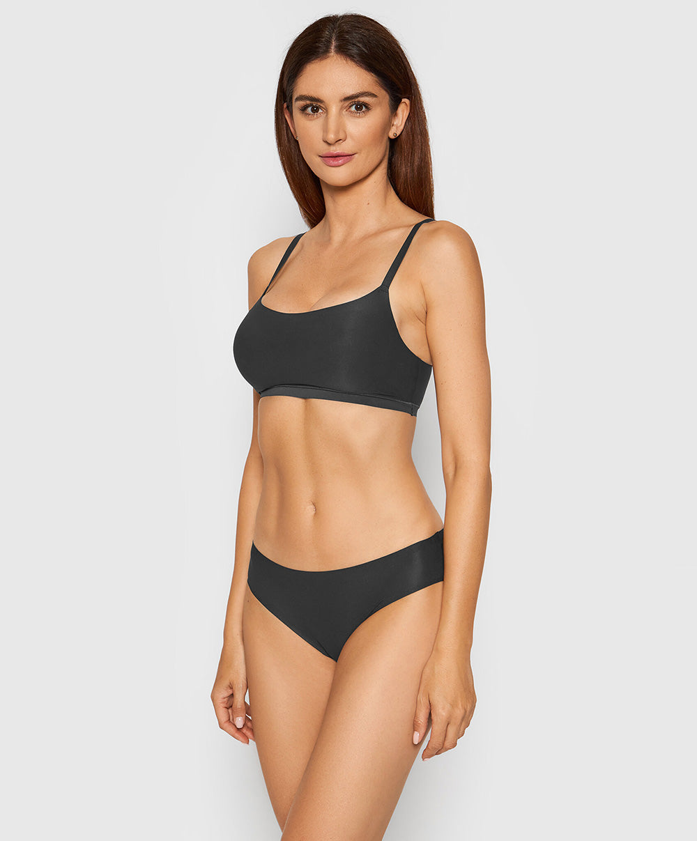 Slip taille basse Chantelle Soft Stretch gris profond C26430-0SE