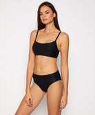 Slip taille haute "French Cut" Chantelle Softstretch noir C10670-011 4