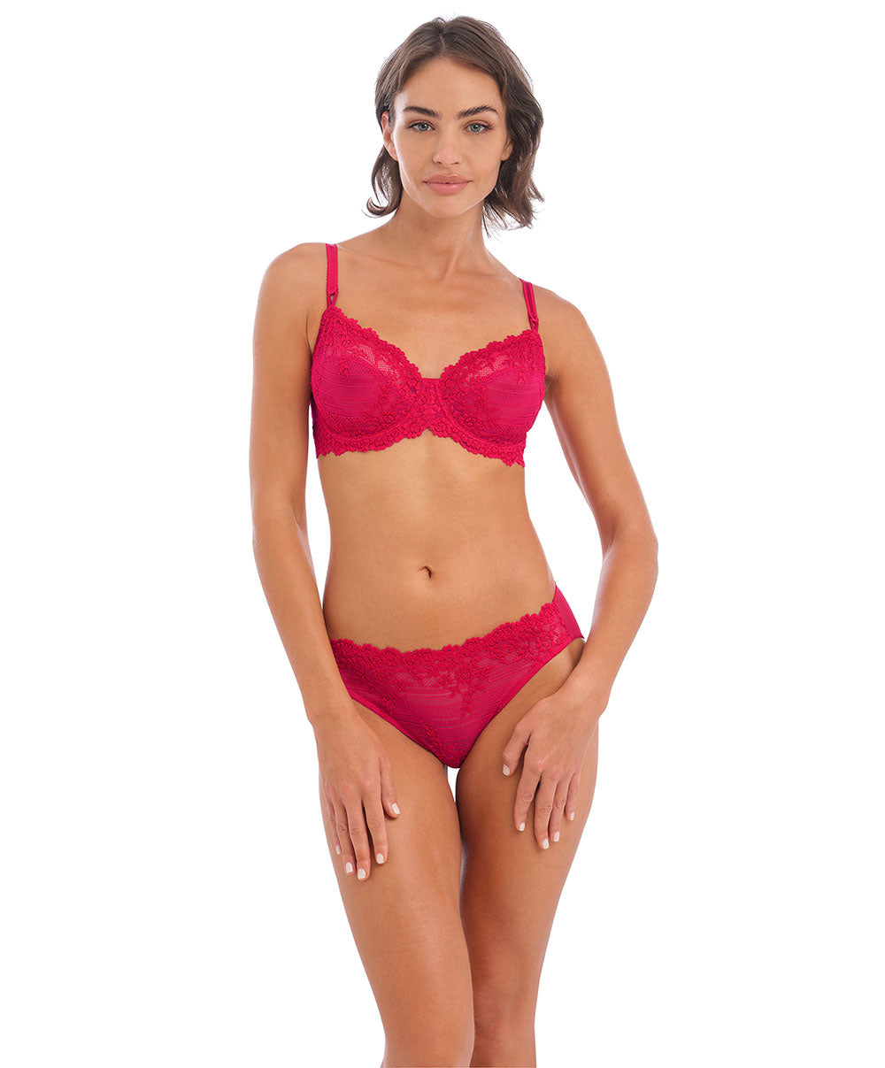 Soutien-gorge à armatures "classique" Wacoal Embrace Lace rouge persan WA065191-615