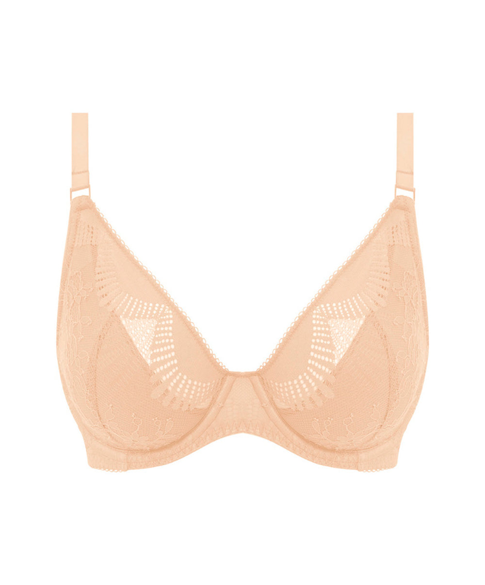 Soutien-gorge à armatures plongeant Wacoal Sensu Lace champagne WE601202-CHN