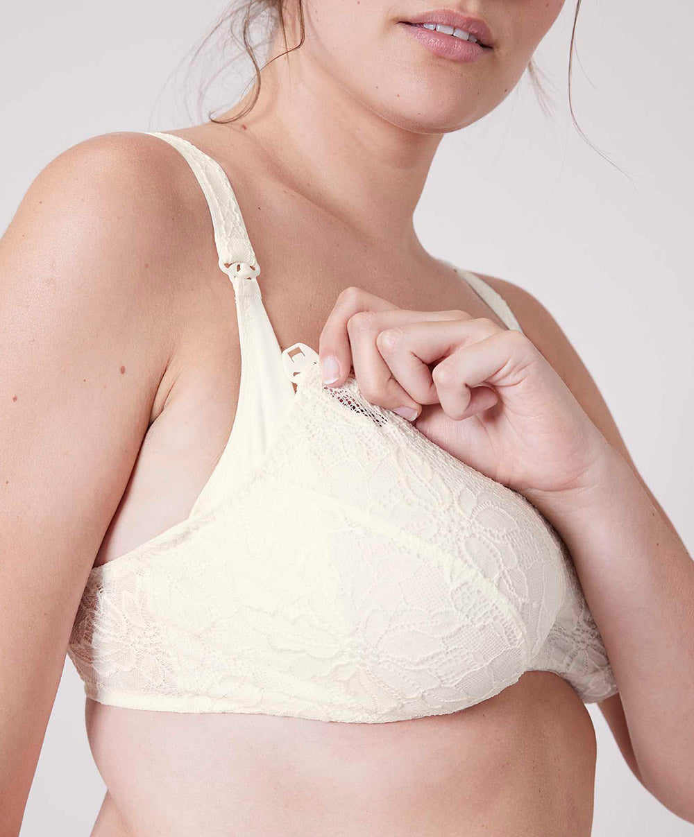 Soutien-gorge d'allaitement armatures amovibles grande taille Simone Pérèle Eden naturel 12E399-030