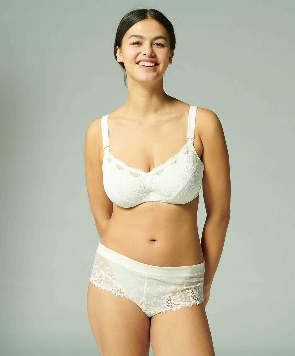Soutien-gorge d'allaitement armatures amovibles grande taille Simone Pérèle Eden naturel 12E399-030