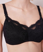 Soutien-gorge d'allaitement armatures amovibles grande taille Simone Pérèle Eden noir 12E399-015
