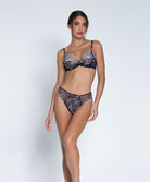 Soutien-gorge armatures Lise Charmel Déesse en Glam marine argent ACH6015-MA