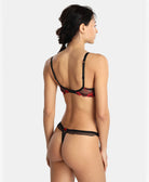 Soutien-gorge armature Lise Charmel Baisers de fleurs nuit amarante