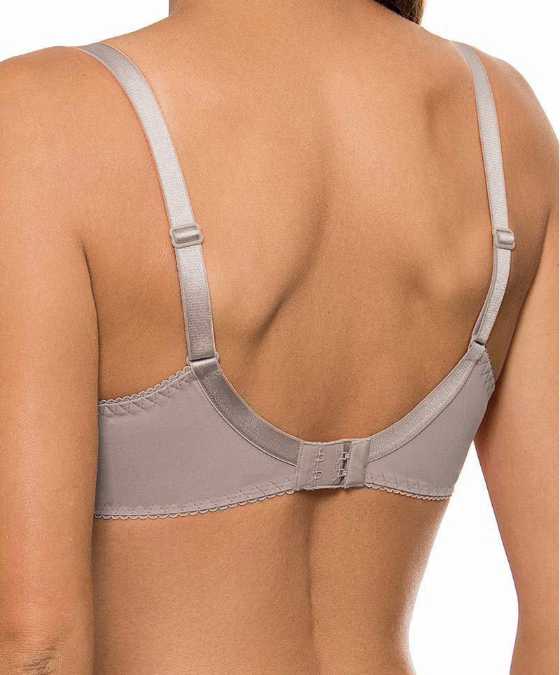 Soutien-gorge couvrant grande taille à armatures "Bien-être" Antinéa de Lise Charmel Fleur Première gris taupe DCG6110-GT