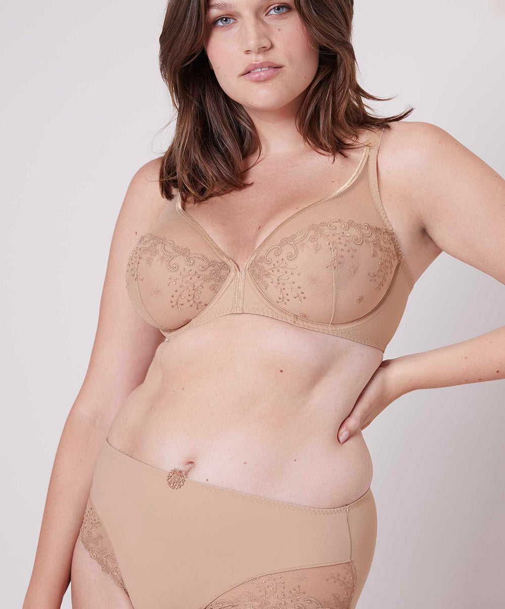 Soutien-gorge armature décolleté plongeant Simone Pérèle Délice peau 12X319-709