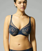 Soutien-gorge bleu marine décolleté plongeant Simone Pérèle Saga marine 15C319-589
