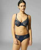 Soutien-gorge bleu marine décolleté plongeant Simone Pérèle Saga marine 15C319-589