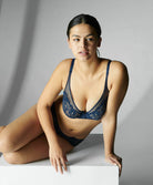 Soutien-gorge bleu marine décolleté plongeant Simone Pérèle Saga marine 15C319-589